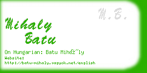 mihaly batu business card